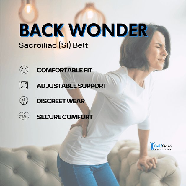 Back Wonder Sacroiliac Support Belt for SI Joint Pain Relief - Reduce Lower  Back Discomfort