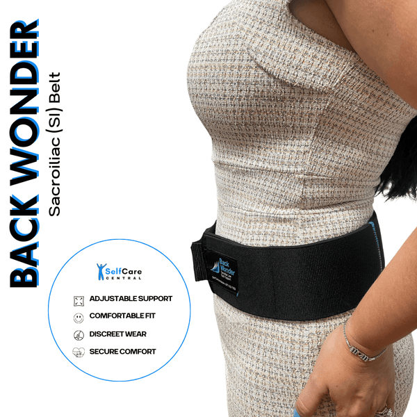 Back Wonder Sacroiliac Support Belt for SI Joint Pain Relief - Reduce Lower Back Discomfort