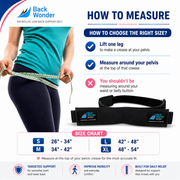 Back Wonder Sacroiliac Support Belt for SI Joint Pain Relief - Reduce Lower Back Discomfort